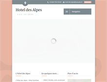 Tablet Screenshot of hotel-des-alpes.com